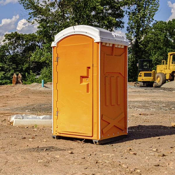 how often are the portable toilets cleaned and serviced during a rental period in Admire